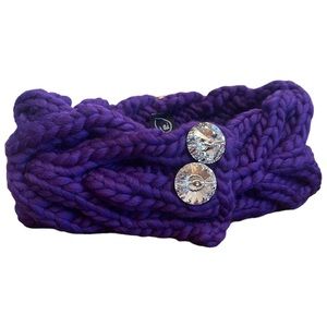 💕HP💕Wai Swarovski chunky knit purple headband